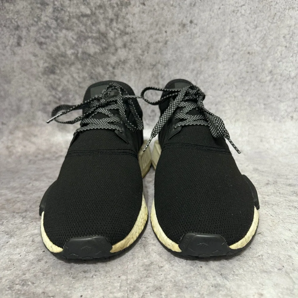 Adidas NMD R1 Sneakers Mens 10 Black Sand S76847 Boost Low Running Shoes